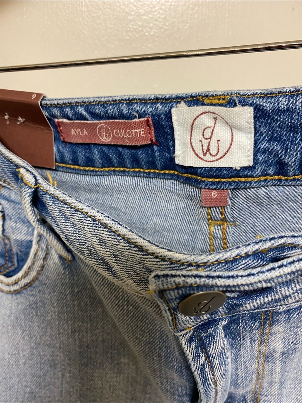 DRIFTWOOD Light Blue Wide-Leg Jeans with Red Embroidered Lobsters - Picture 10 of 12